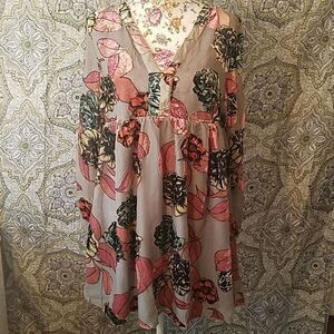 En Creme Velvet Flower‎ cut sleeves Dress NWT SzL